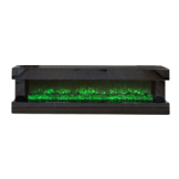 TV-meubel Oxton Zwart met ingebouwde 3D sfeerhaard