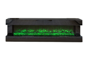 TV-Meubel Oxton - Zwart - incl. Sfeerhaard