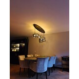 Hanglamp Apples Smoke glas  10 lichts - Ovaal