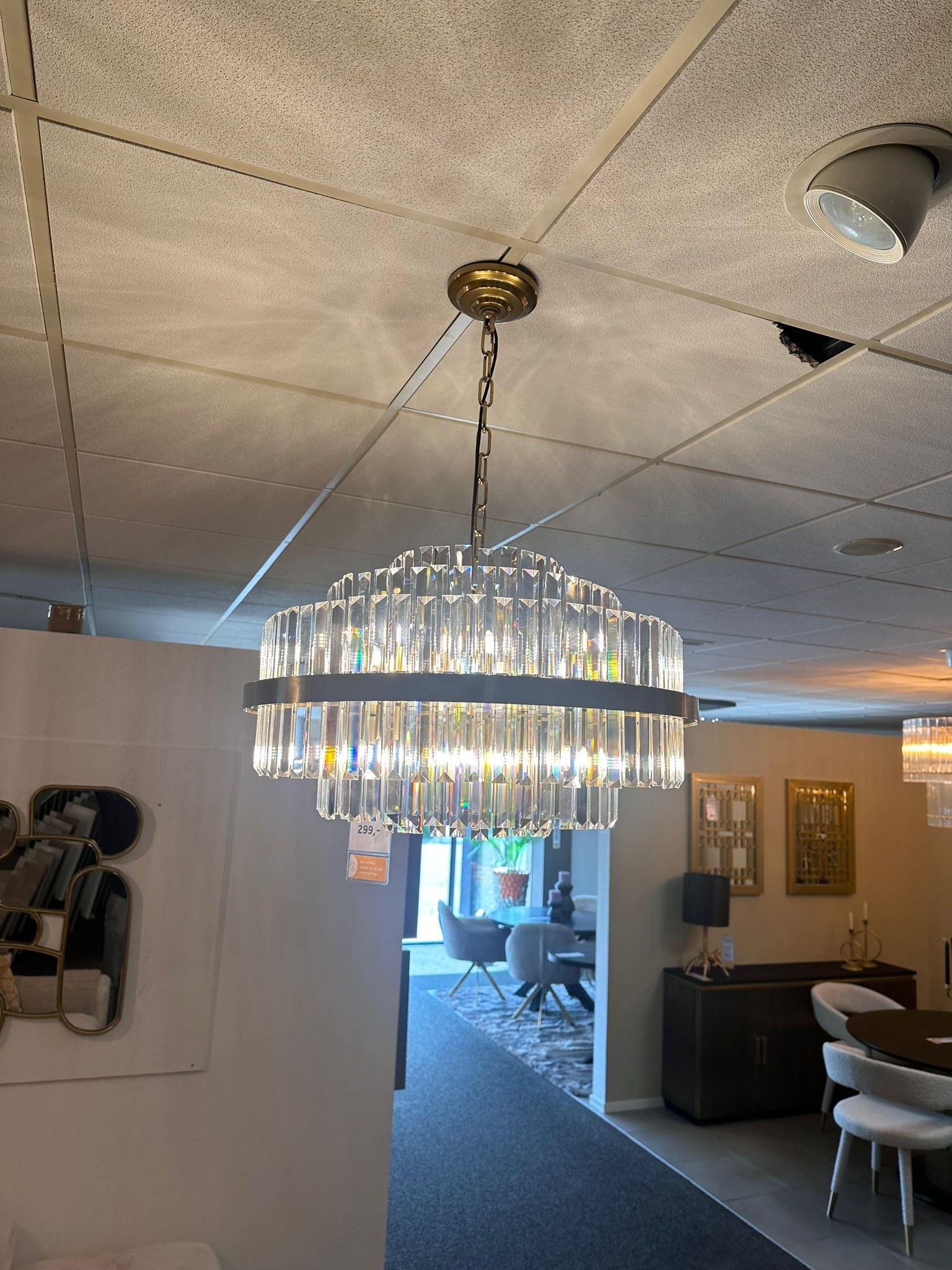 Hanglamp Amira Transparant/Goud | Ø 60 cm