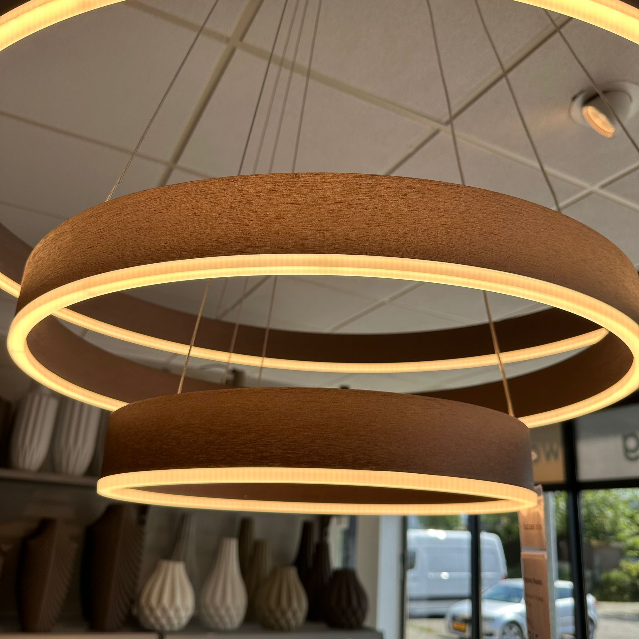 Design hanglamp Rounds - rosé goud incl. Led | 3 laags