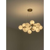 Hanglamp Infinity opaal glas | Goud