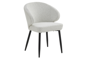 Eetkamerstoel Porto Bouclé Wit