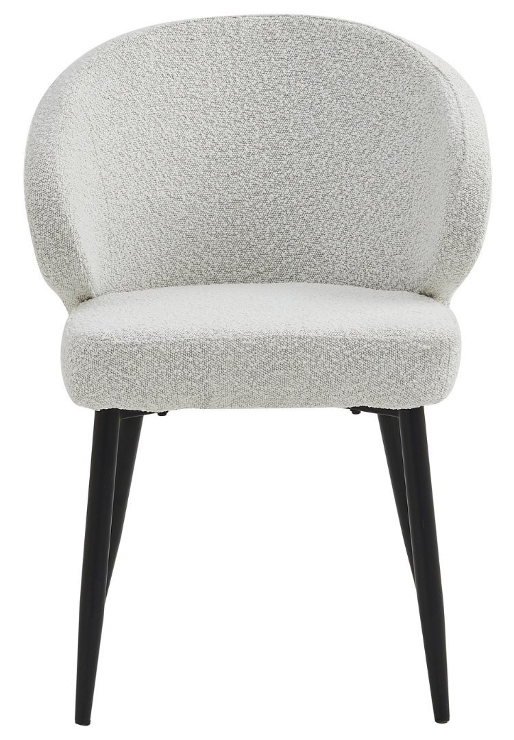 Eetkamerstoel Porto Bouclé Wit