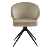 Eetkamerstoel Porto Taupe 180 ° C draaistoel