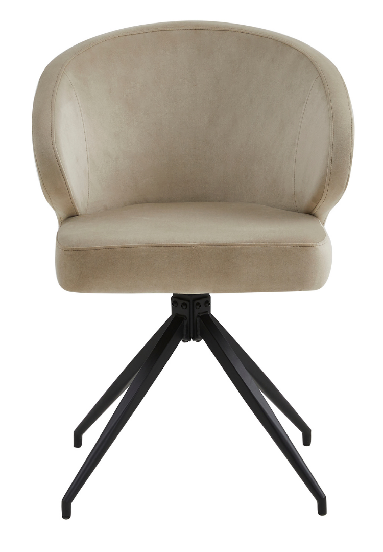 Eetkamerstoel Porto Taupe 180 ° C draaistoel