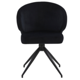 Eetkamerstoel Porto Zwart 180 ° C draaistoel
