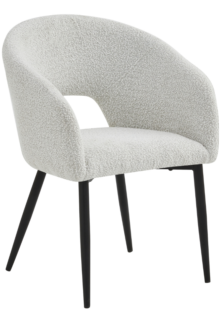 Eetkamerstoel Vigo Bouclé Wit