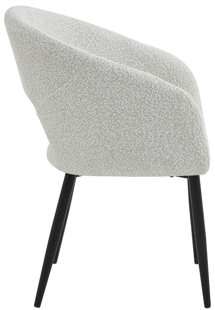 Eetkamerstoel Vigo Bouclé Wit