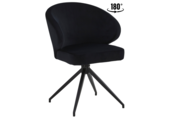 Eetkamerstoel Porto Zwart 180 ° C draaistoel