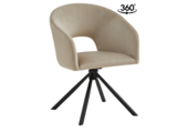 Eetkamerstoel Vigo Taupe 360 ° C draaistoel