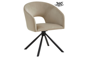 Eetkamerstoel Vigo Taupe 360 ° C draaistoel