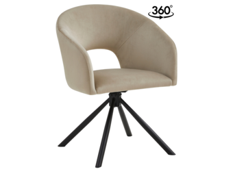 Eetkamerstoel Vigo Taupe 360 ° C draaistoel