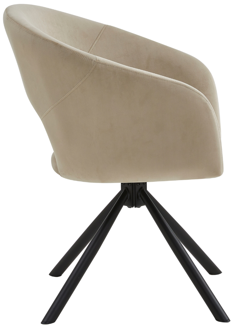 Eetkamerstoel Vigo Taupe 360 ° C draaistoel