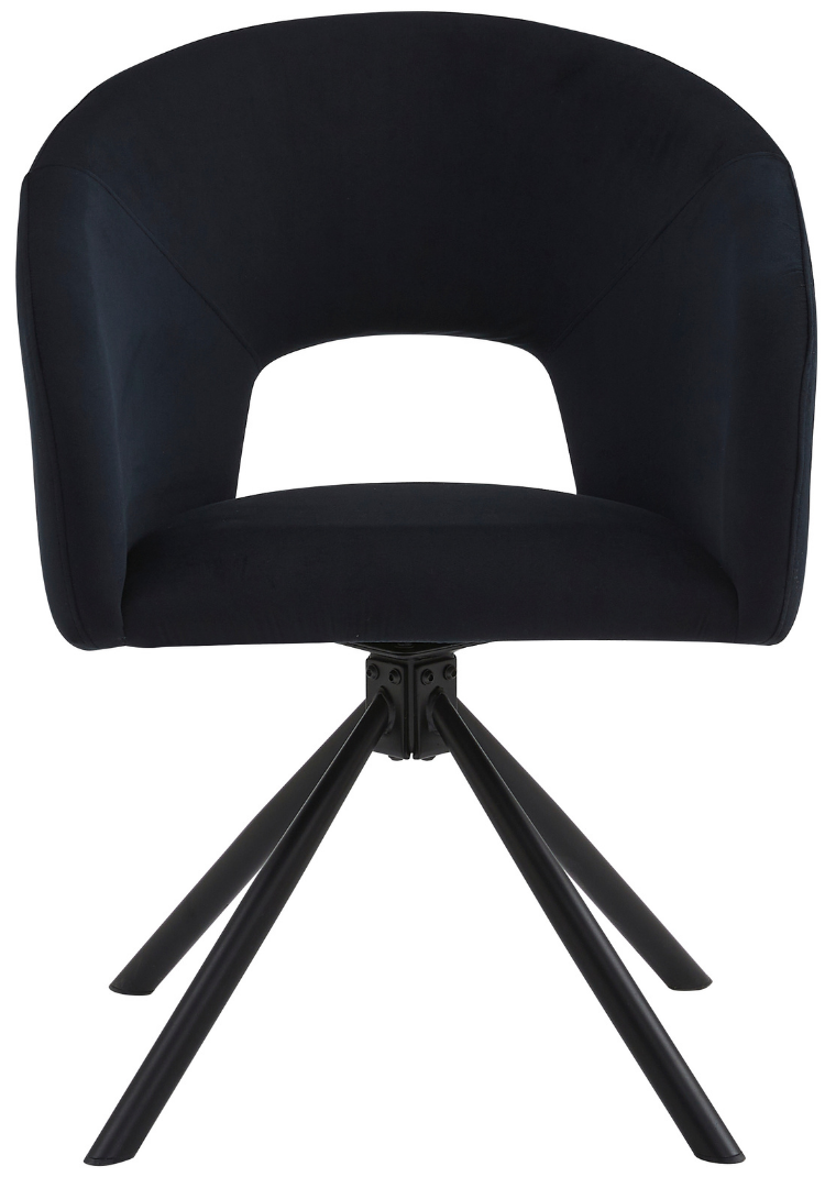 Eetkamerstoel Vigo Zwart 360 ° C draaistoel