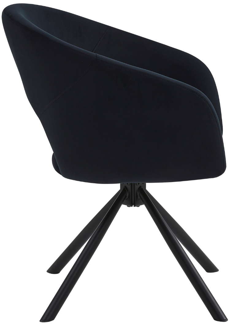 Eetkamerstoel Vigo Zwart 360 ° C draaistoel