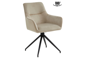 Eetkamerstoel Lagos Taupe 180 ° C draaistoel