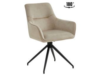 Eetkamerstoel Lagos Taupe 180 ° C draaistoel