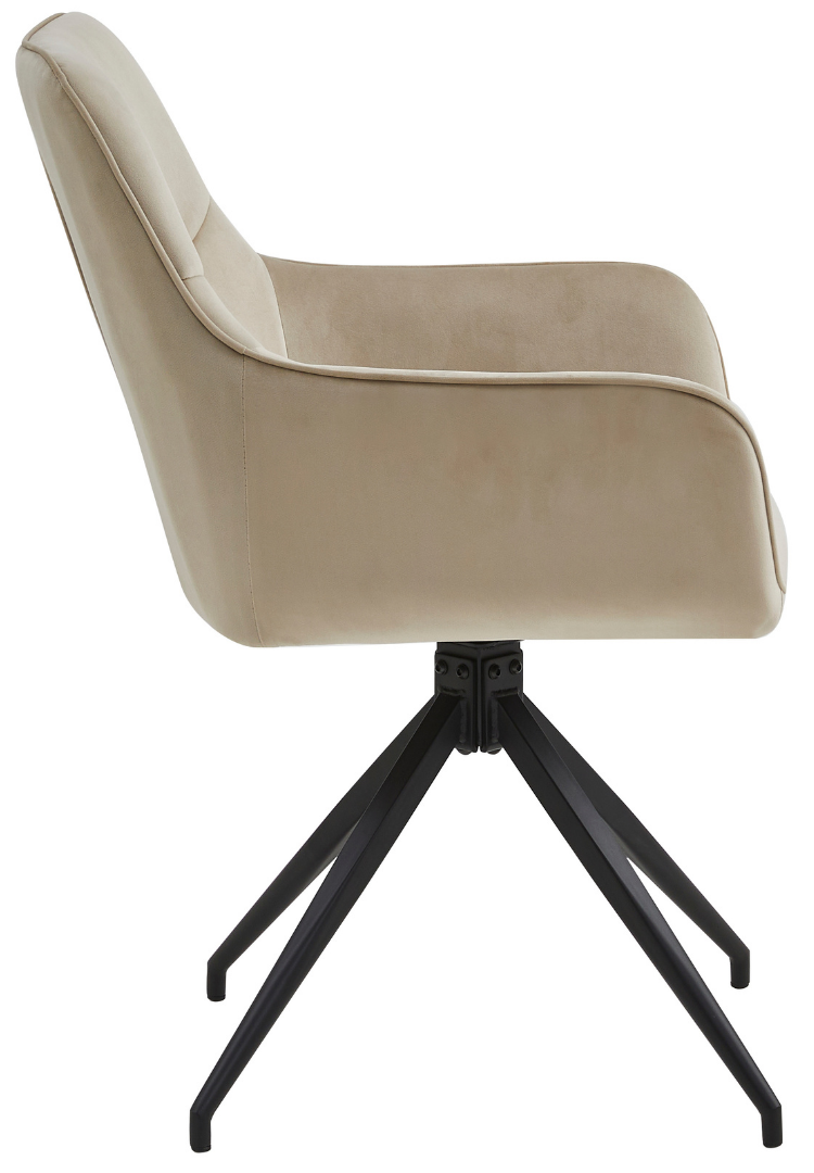 Eetkamerstoel Lagos Taupe 180 ° C draaistoel