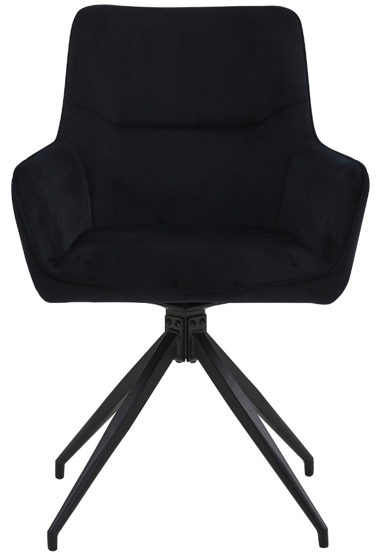 Eetkamerstoel Lagos Zwart 180 ° C draaistoel