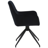 Eetkamerstoel Lagos Zwart 180 ° C draaistoel