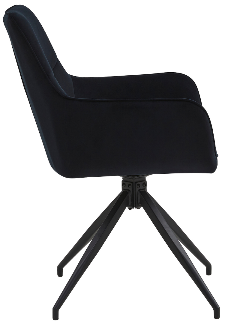 Eetkamerstoel Lagos Zwart 180 ° C draaistoel