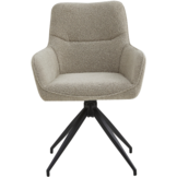 Eetkamerstoel Lagos Bouclé Taupe 180 ° C draaistoel