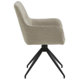 Eetkamerstoel Lagos Bouclé Taupe 180 ° C draaistoel