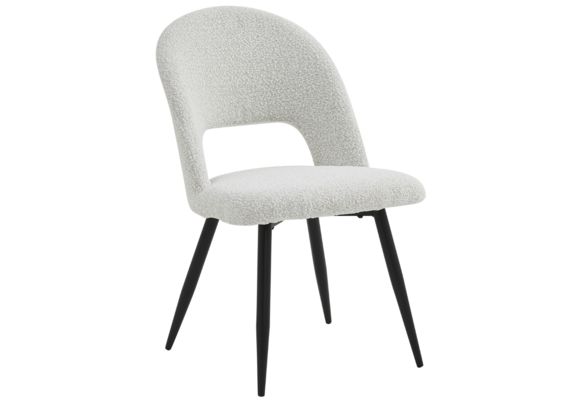 Eetkamerstoel Faro Bouclé Wit