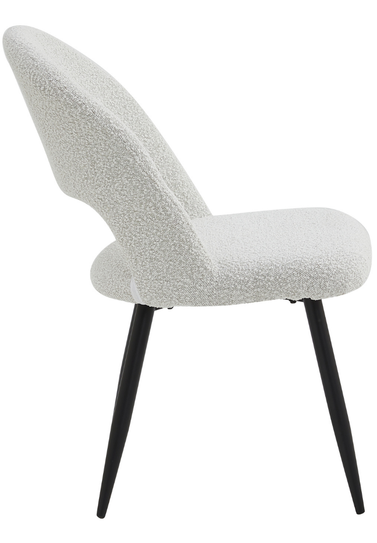 Eetkamerstoel Faro Bouclé Wit