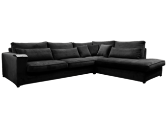 Hoekbank Rio Zwart Velvet