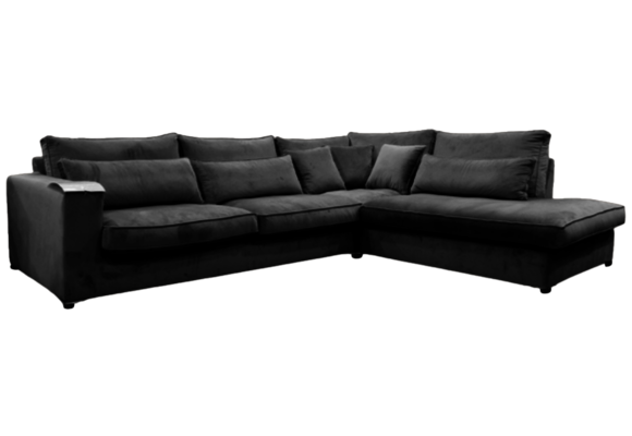 Hoekbank Rio Zwart Velvet