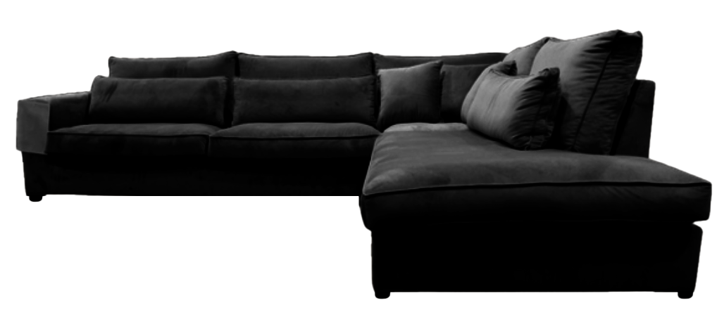 Hoekbank Rio Zwart Velvet