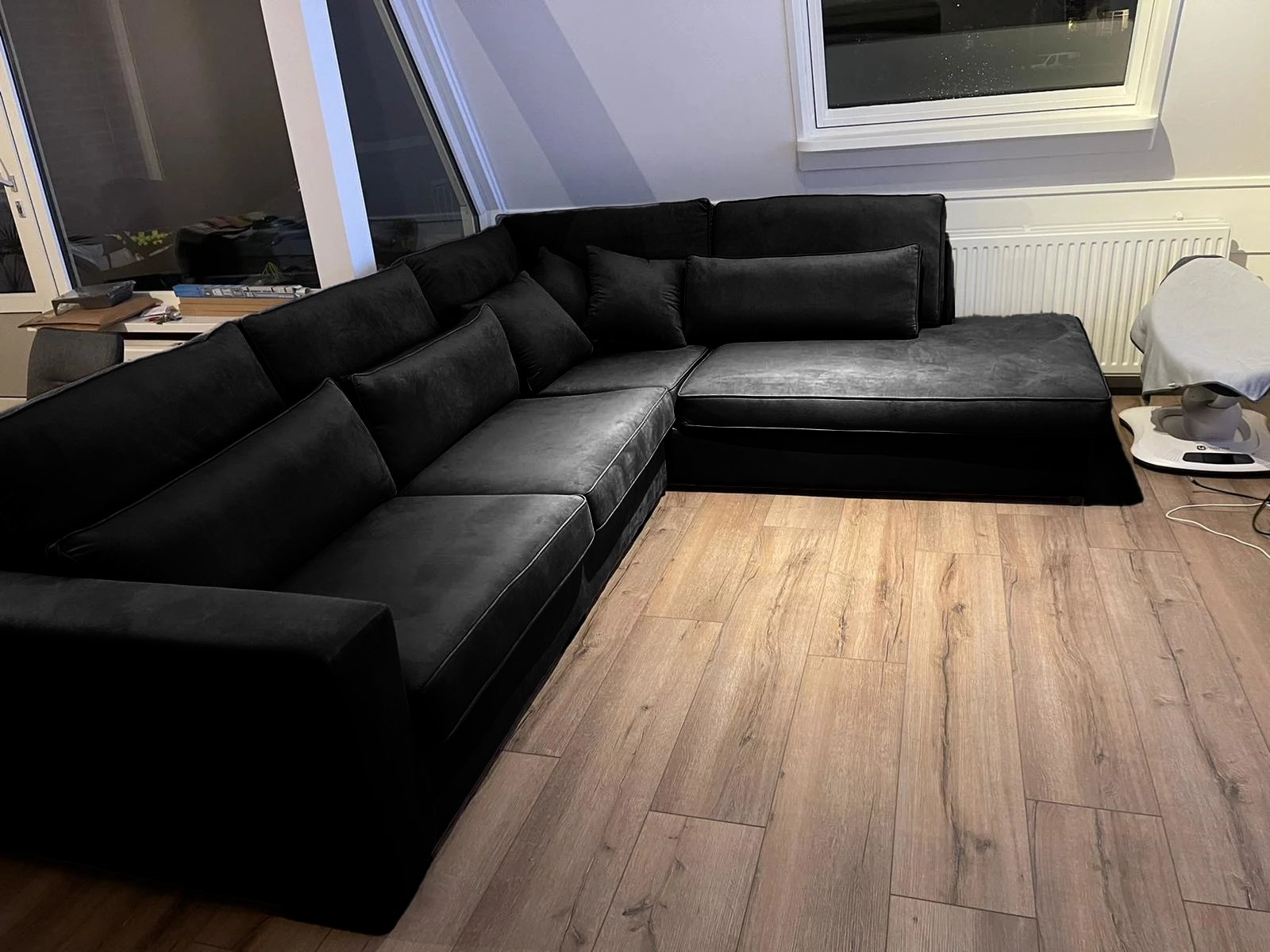 Hoekbank Rio Zwart Velvet