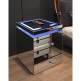 Nachtkastje Princess Spiegelglas - incl. LED-verlichting, Draadloos opladen en Bluetooth