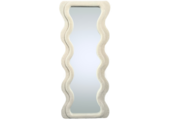 Wave spiegel - XL  - Wit fluffy