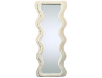Wave spiegel - XL - Wit fluffy