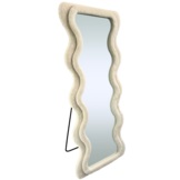 Wave spiegel - XL  - Wit fluffy