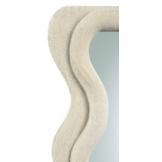 Wave spiegel - XL  - Wit fluffy