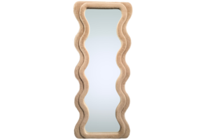 Wave spiegel - XL  - Taupe fluffy