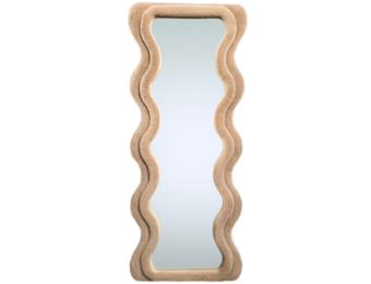 Wave spiegel - XL  - Taupe fluffy
