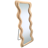 Wave spiegel - XL  - Taupe fluffy