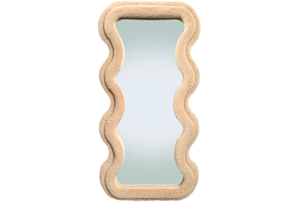 Wave spiegel - M - Taupe fluffy