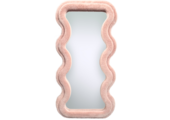 Wave spiegel - M - Roze fluffy