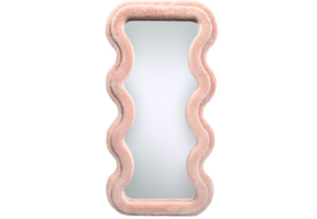 Wave spiegel - M - Roze fluffy