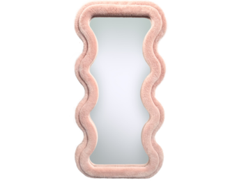 Wave spiegel - M - Roze fluffy