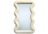 Wave spiegel - S - Wit fluffy