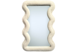 Wave spiegel - S - Wit fluffy