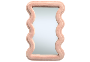 Wave spiegel - S - Roze fluffy