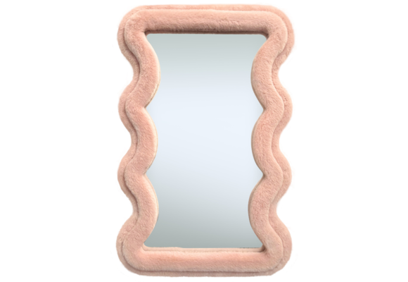Wave spiegel - S - Roze fluffy